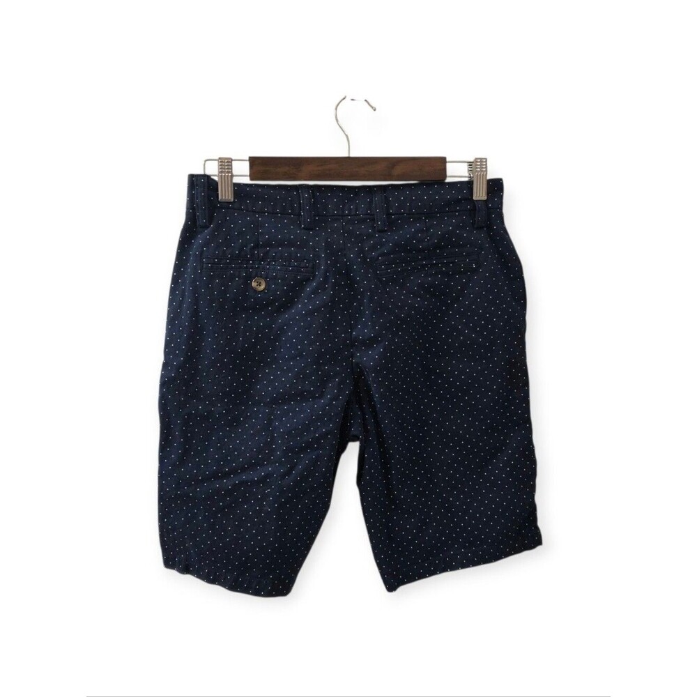 Old Navy Ultimate Slim Built-In Flex Shorts Mens 28 Navy White Polka Dot Chino - Picture 4 of 4
